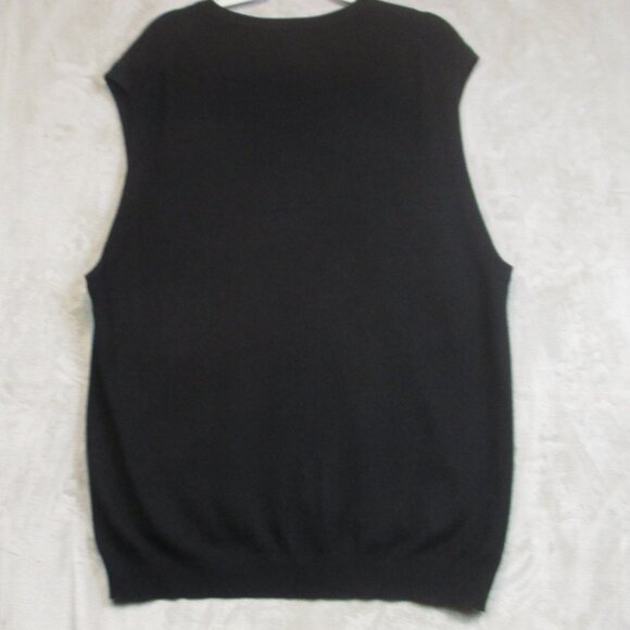 Joseph & Lyman 100% Pure Cashmere Black Sweater Vest Mens XL Quiet Luxury - Picture 2 of 5
